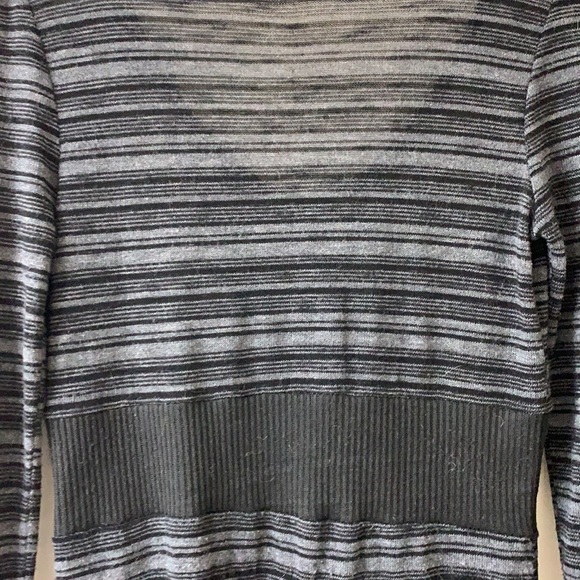 🌷3 for$25🌷Suzy Shier, US S, Black & Grey Thin Striped Long Sleeved Knit Dress - Picture 8 of 10
